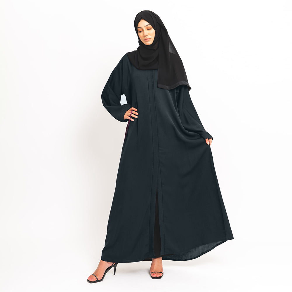 Abaya ouverte essentielle noire