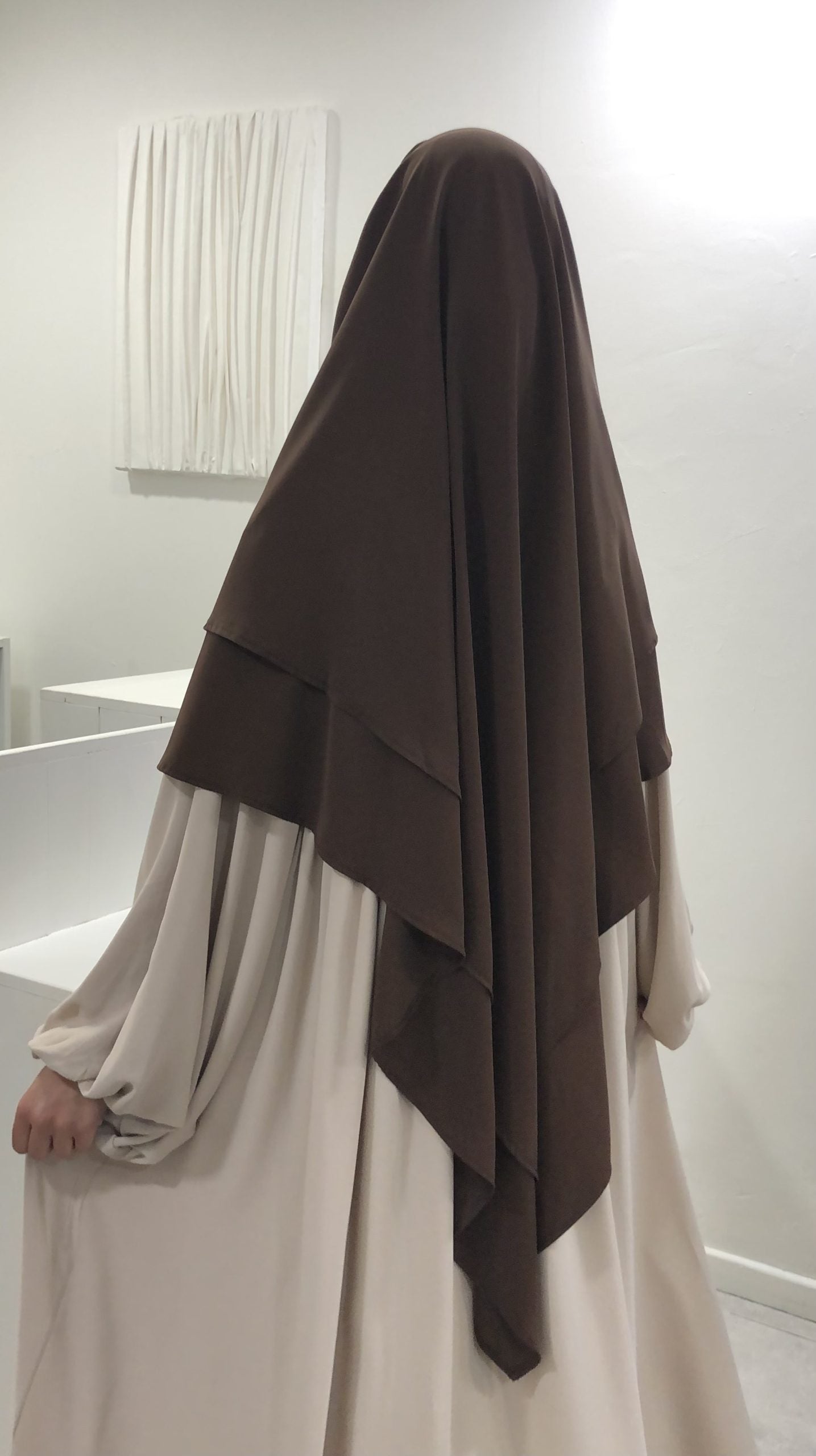 Khimar 2 Voiles Soie De Medine ( Qualite Premium )